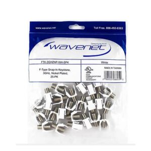 Wavenet F-TYPE INSERTS NICKEL 25 PACK WHITE