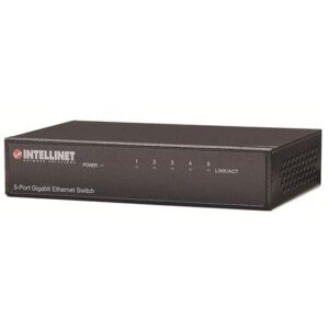 Intellinet Gigabit 5 Port Switch, Desk, Metal