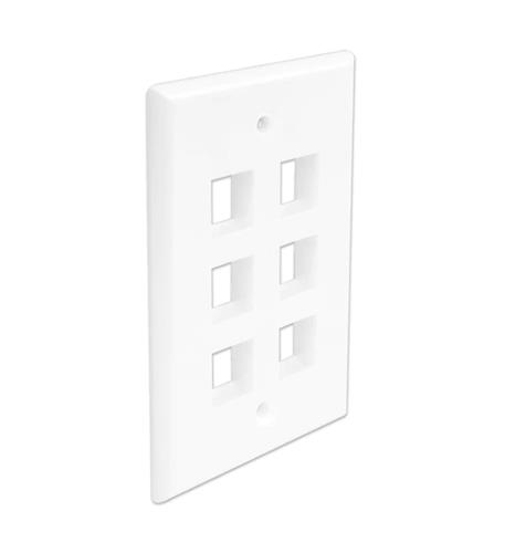 Wavenet FP06PWH 6 PORT FACE PLATE WHITE