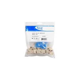 ICC MODULE, CAT 5e, HD, 25 PK, IVORY