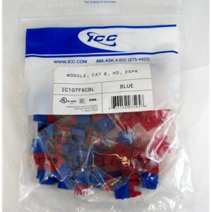 ICC MODULE, CAT 6, HD, 25PK, BLUE