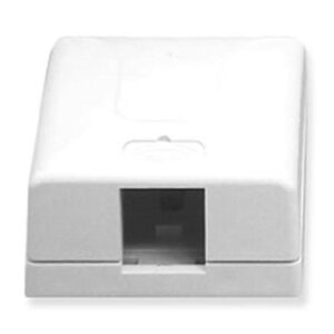 ICC SURFACE MOUNT BOX, ELITE, 1-PORT, WHITE