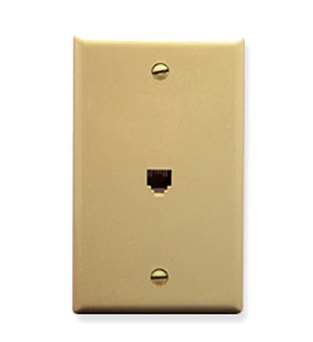ICC WALL PLATE, VOICE 6P6C, IVORY