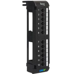 ICC PATCH PANEL, VERTICAL, CAT 5E, 12-PORT