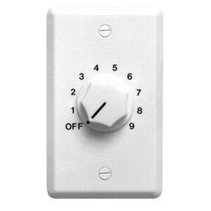 SPECO 10W 70/25V Attenuator White Wallplate