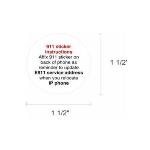 Collateral E911 Sticker for IP phones